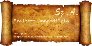 Szeibert Annamária névjegykártya