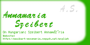 annamaria szeibert business card